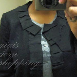 J Crew black grosgrain triomph jacket NWT